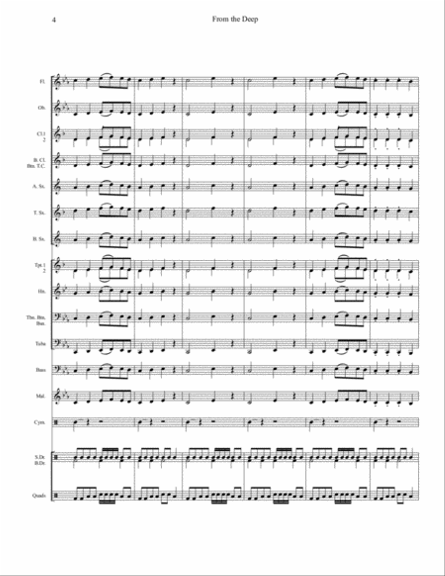 From the Deep From the Deep Concert Band scores gallery preview page 5