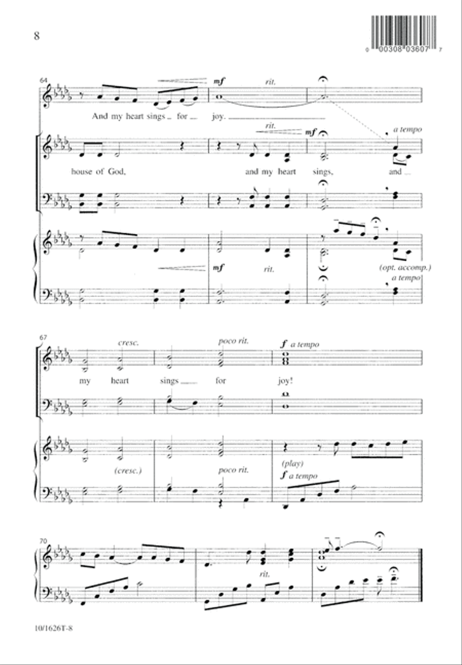 How Lovely Is Thy Dwelling Place 4-Part scores gallery preview page 8