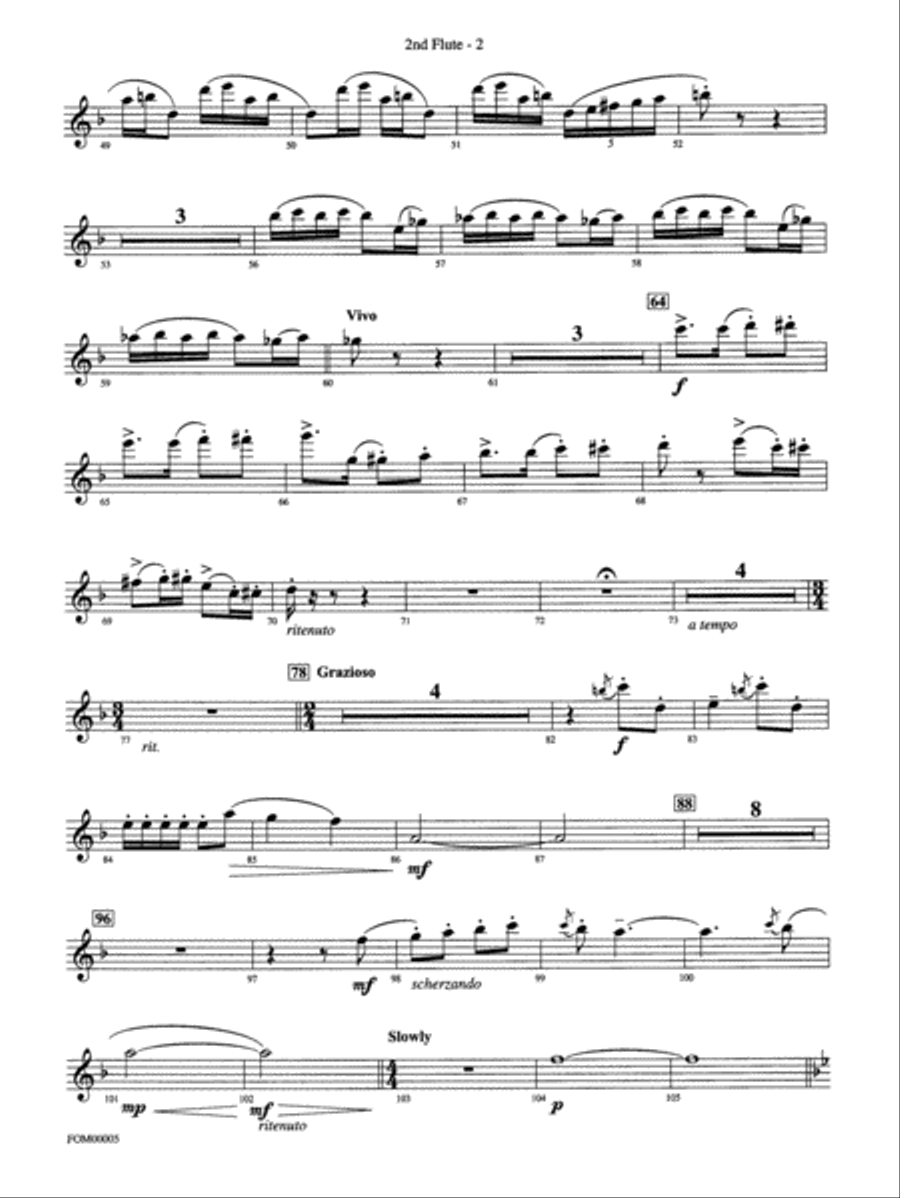 An American in Paris Suite: 2nd Flute Full Orchestra scores gallery preview page 2