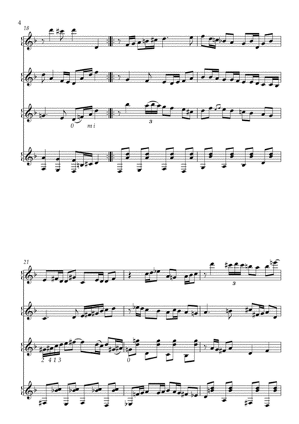 Mini Frevo - Brazilian music for four guitars - Score and Parts image number null