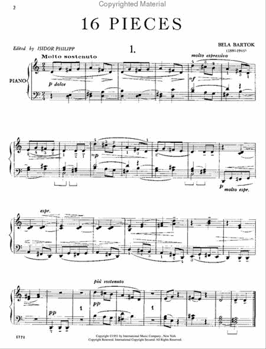 16 Pieces For Children Piano Solo scores gallery preview page 2