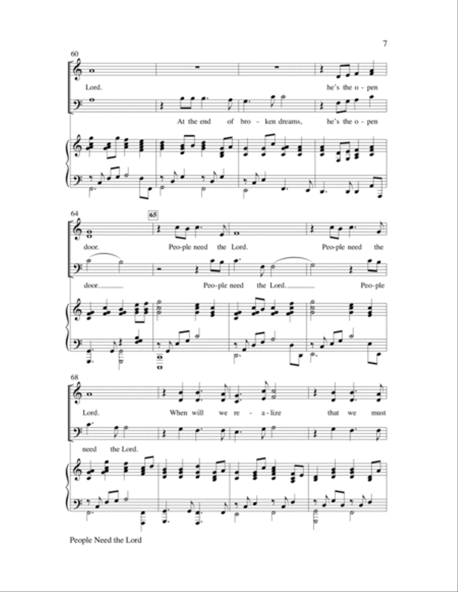 People Need the Lord 3-Part scores gallery preview page 7