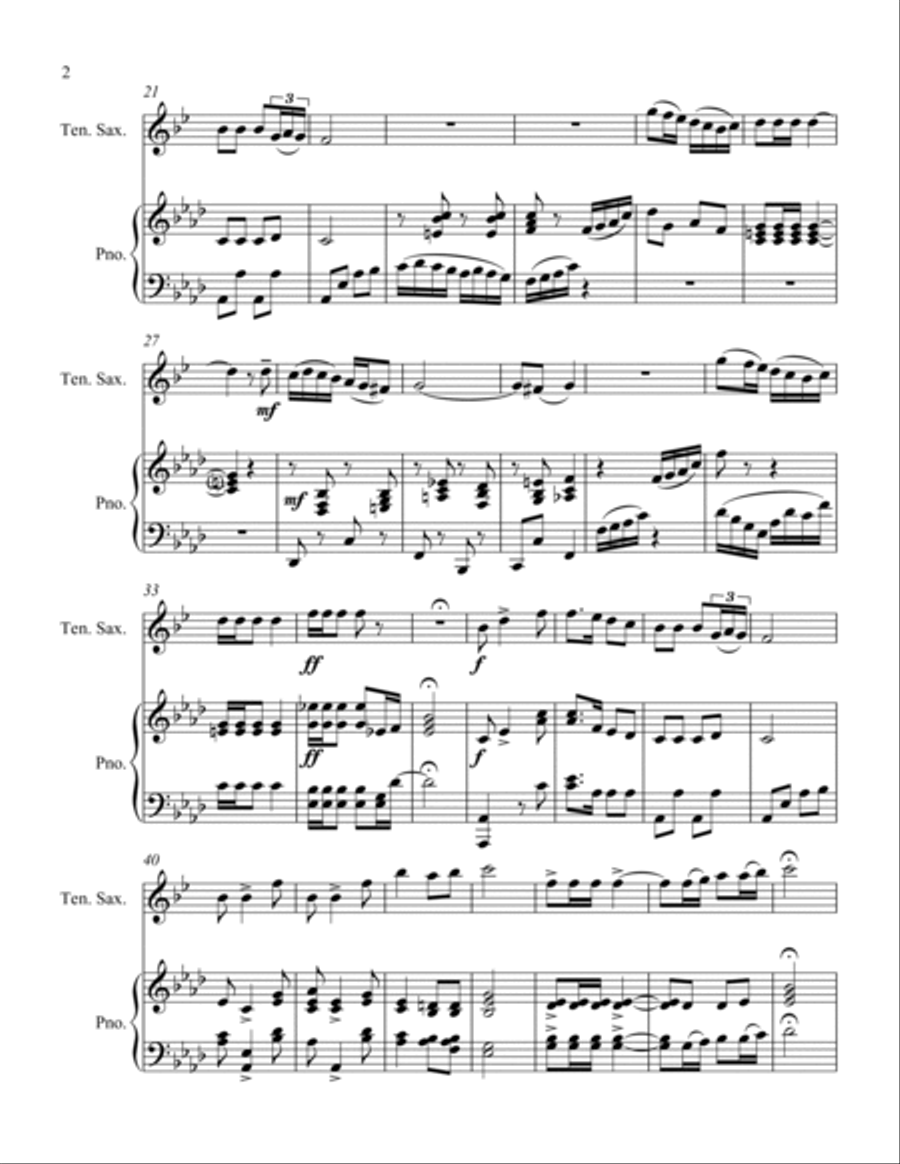 Despertar del Cazador Tenor Saxophone scores gallery preview page 2