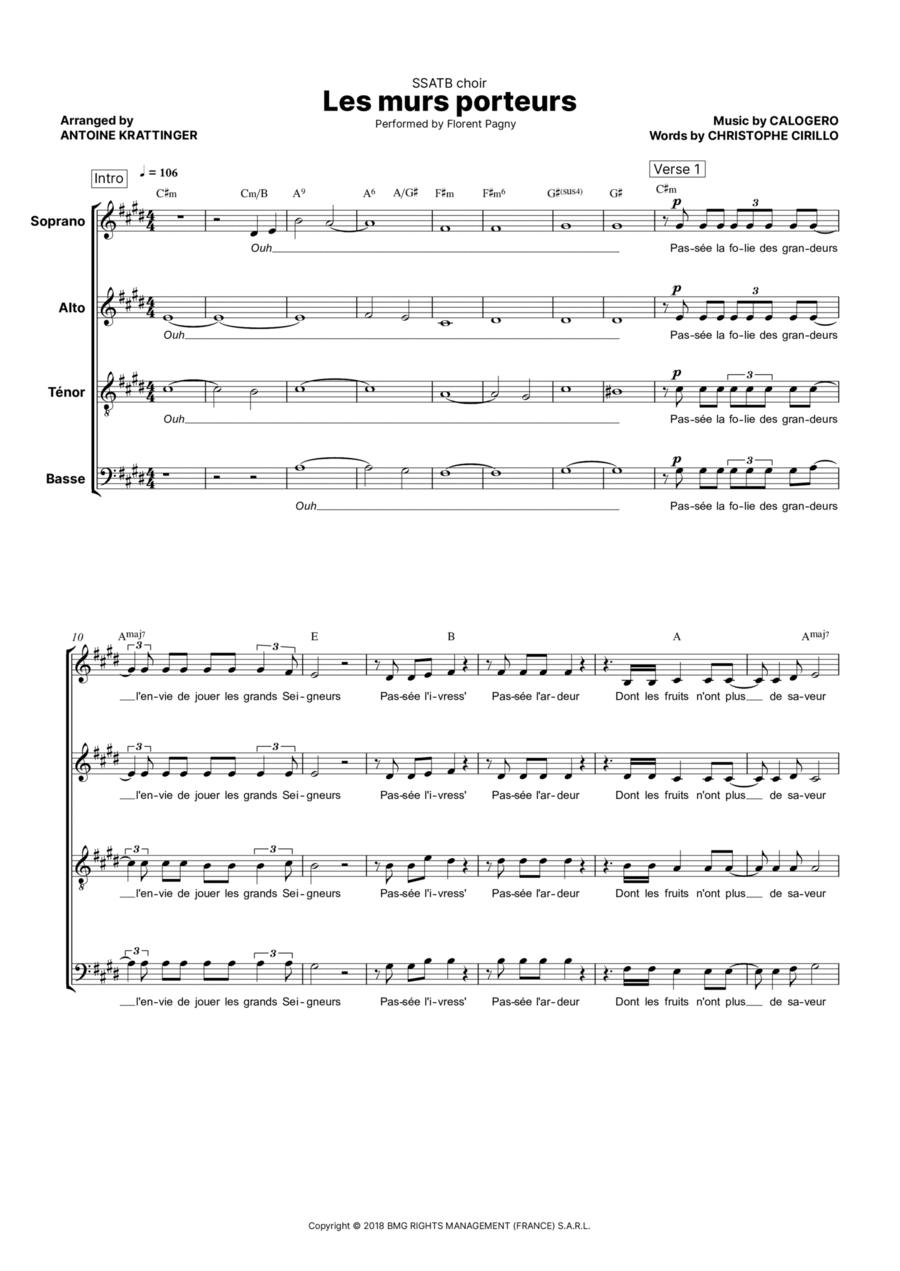 Les Murs Porteurs Divisi scores gallery preview page 1