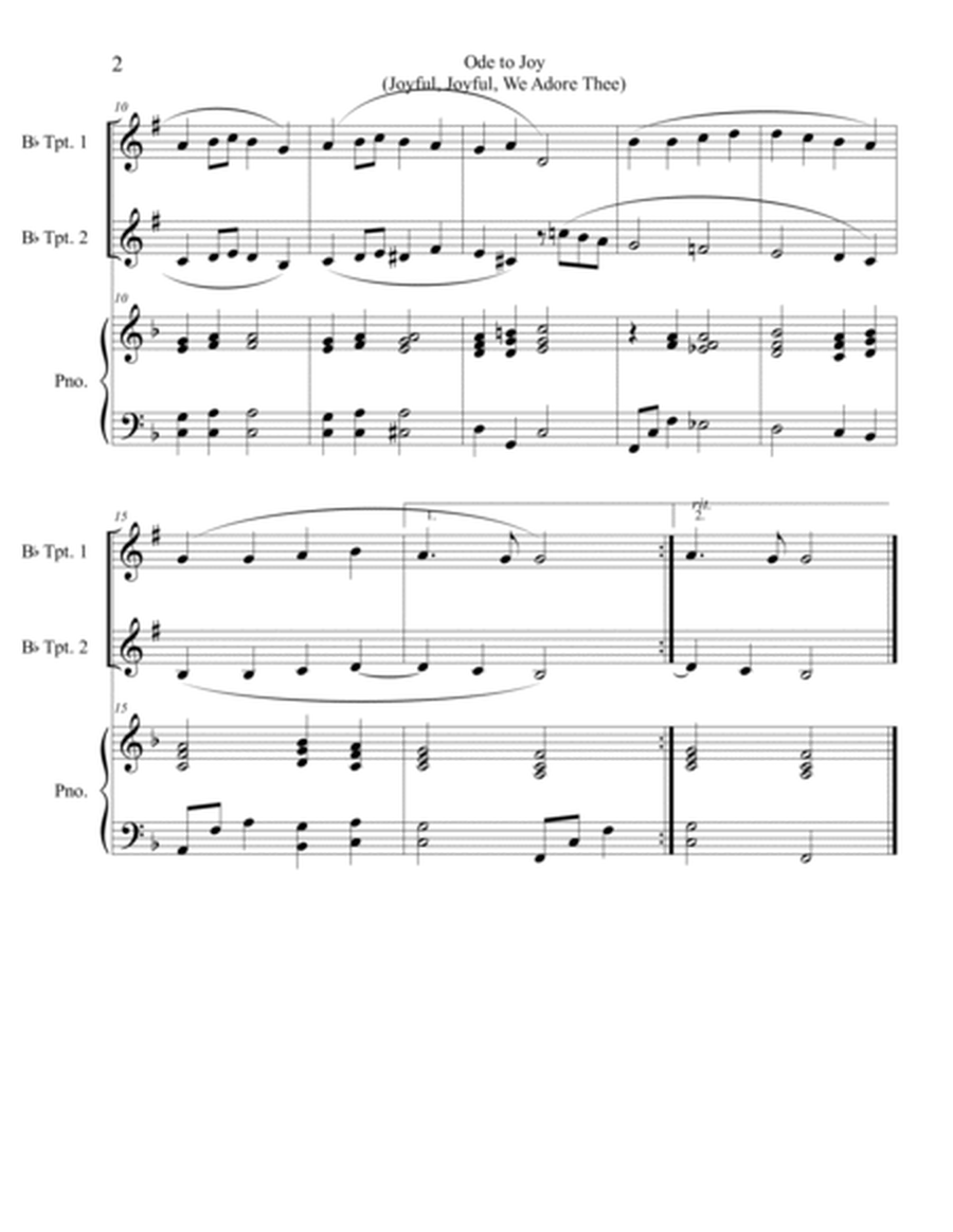 20 Easter Hymn Duets for 2 Trumpets and Piano: Vols. 1 & 2 image number null