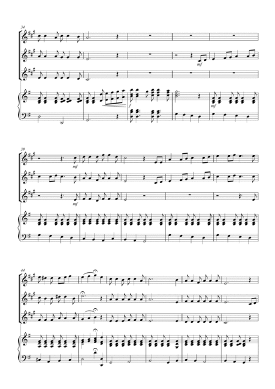 HYMN FOR TRUMPET TRIO - Since Jesus Came Into My Heart (G major) Trumpet Trio scores gallery preview page 3