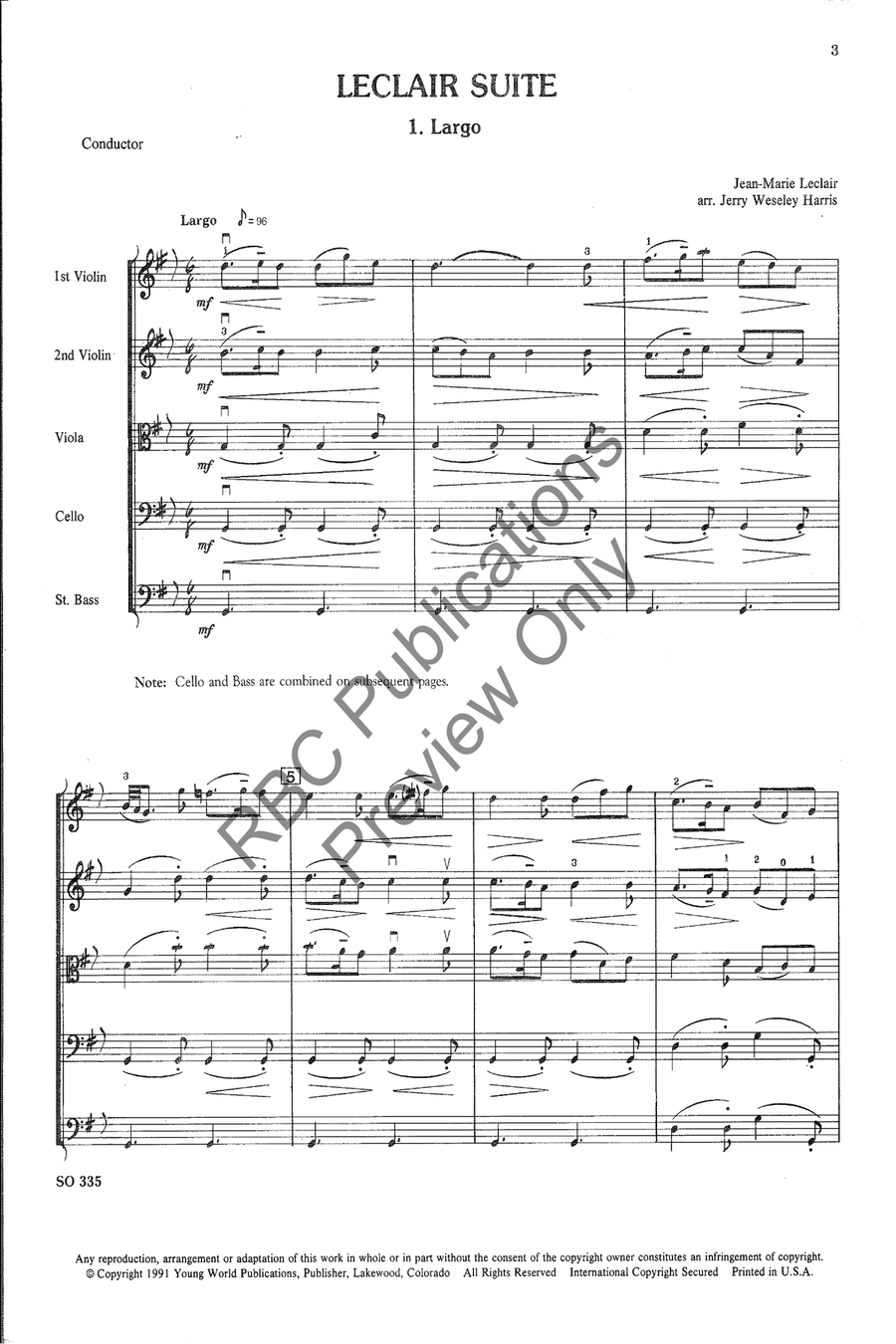 Leclair Suite Leclair Suite String Orchestra scores gallery preview page 4