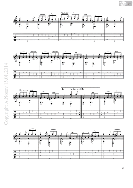Tarantella Napoletana (Sheet music for guitar) image number null