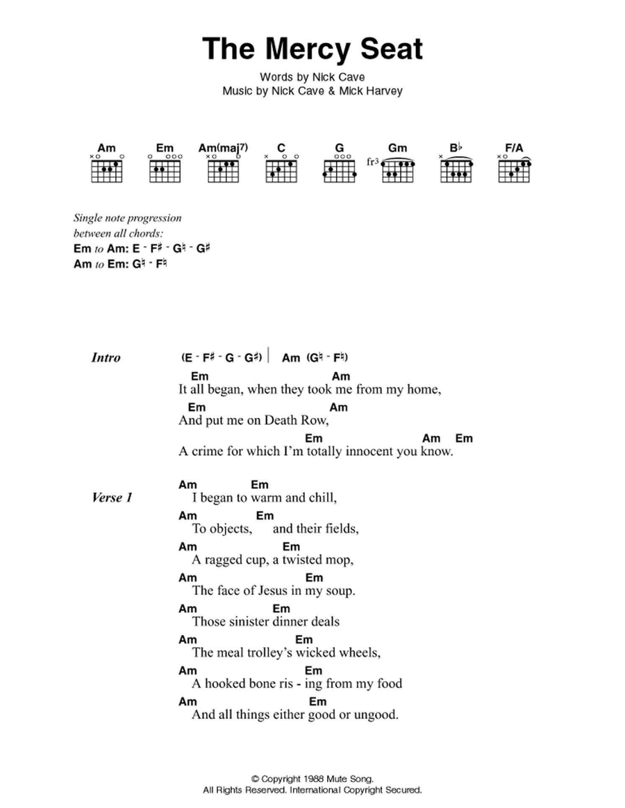 The Mercy Seat Electric Guitar scores gallery preview page 1