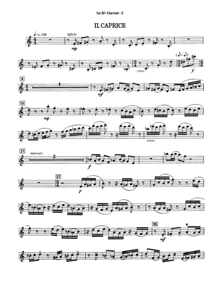 Adagio and Caprice - 1st Bb Clarinet