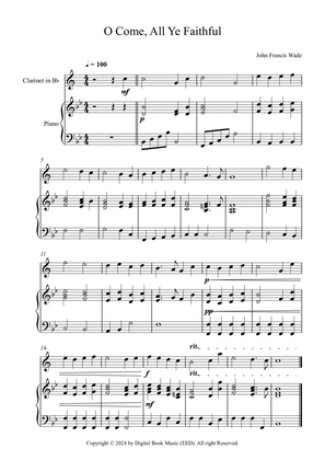 Book cover for O Come, All Ye Faithful - John Francis Wade (Clarinet + Piano)