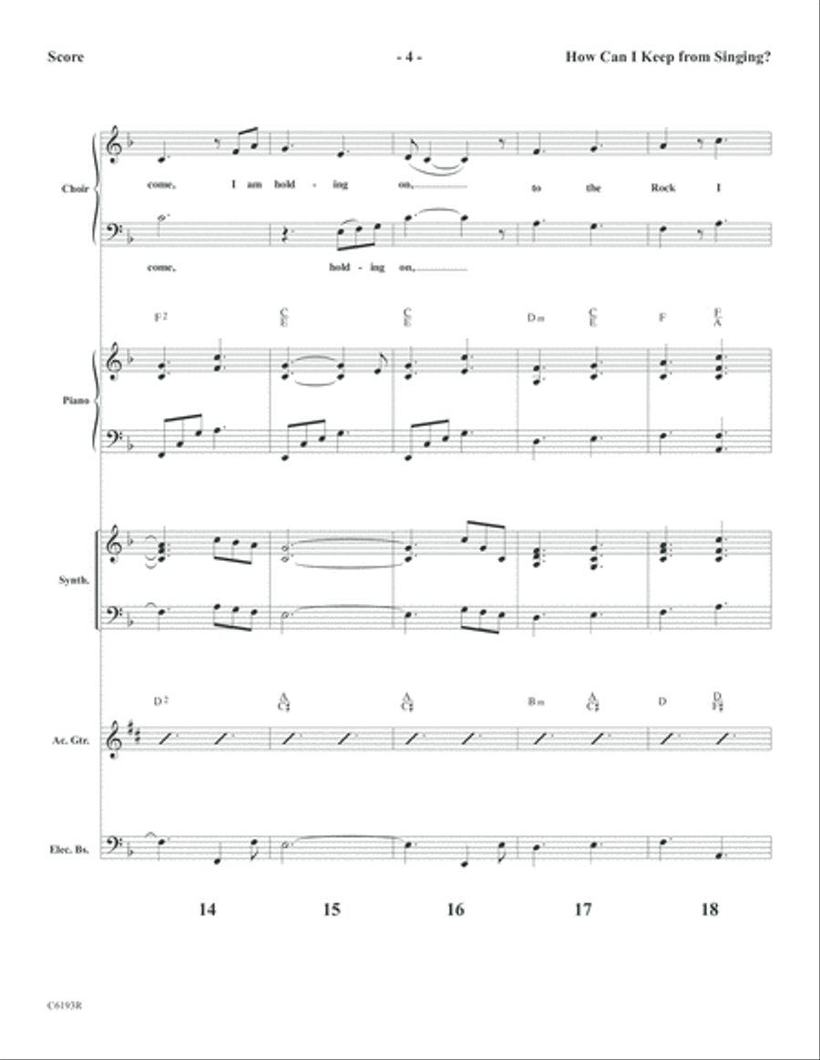 How Can I Keep From Singing? Choir scores gallery preview page 5