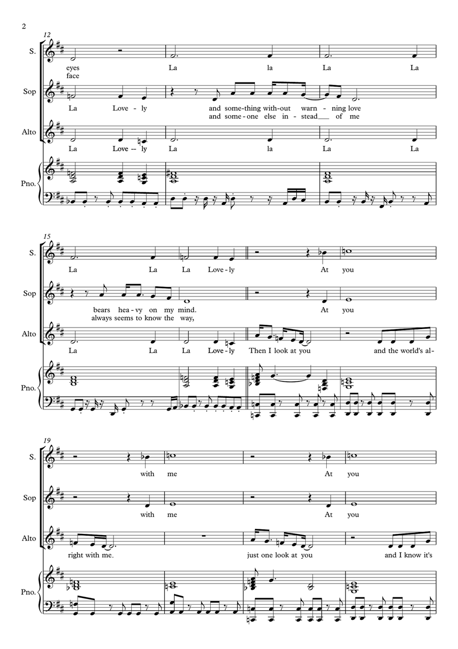 Gonna Be A Lovely Day Gonna Be A Lovely Day SSA scores gallery preview page 2