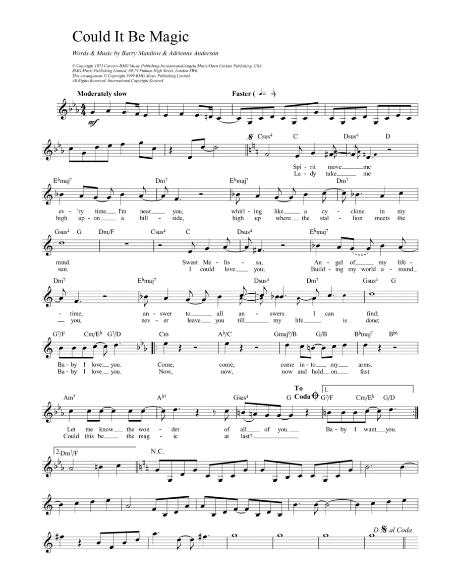 Could It Be Magic Piano scores gallery preview page 1