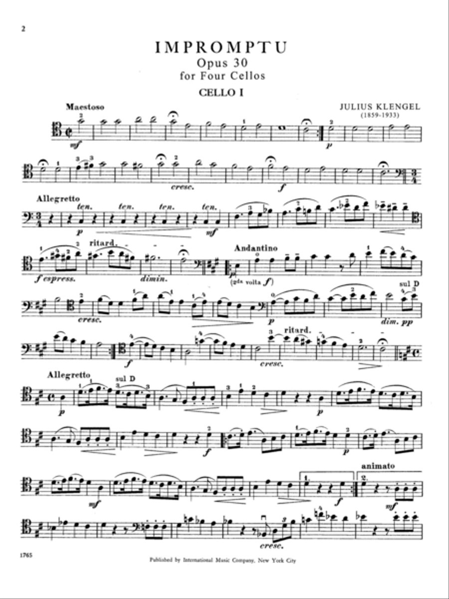Impromptu, Opus 30 Cello scores gallery preview page 2