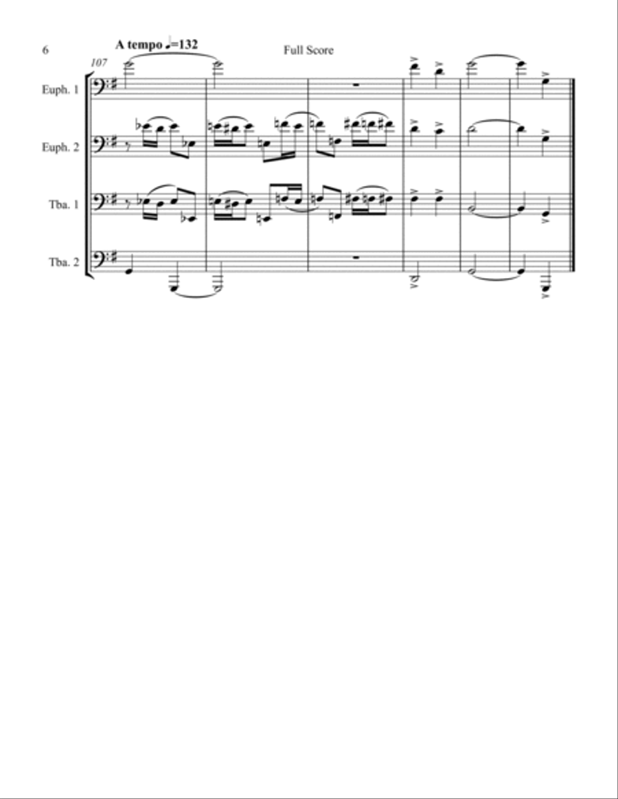 There Is Nothin' Like A Dame Euphonium scores gallery preview page 6