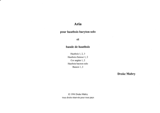 Aria for bass oboe and oboe band (score)