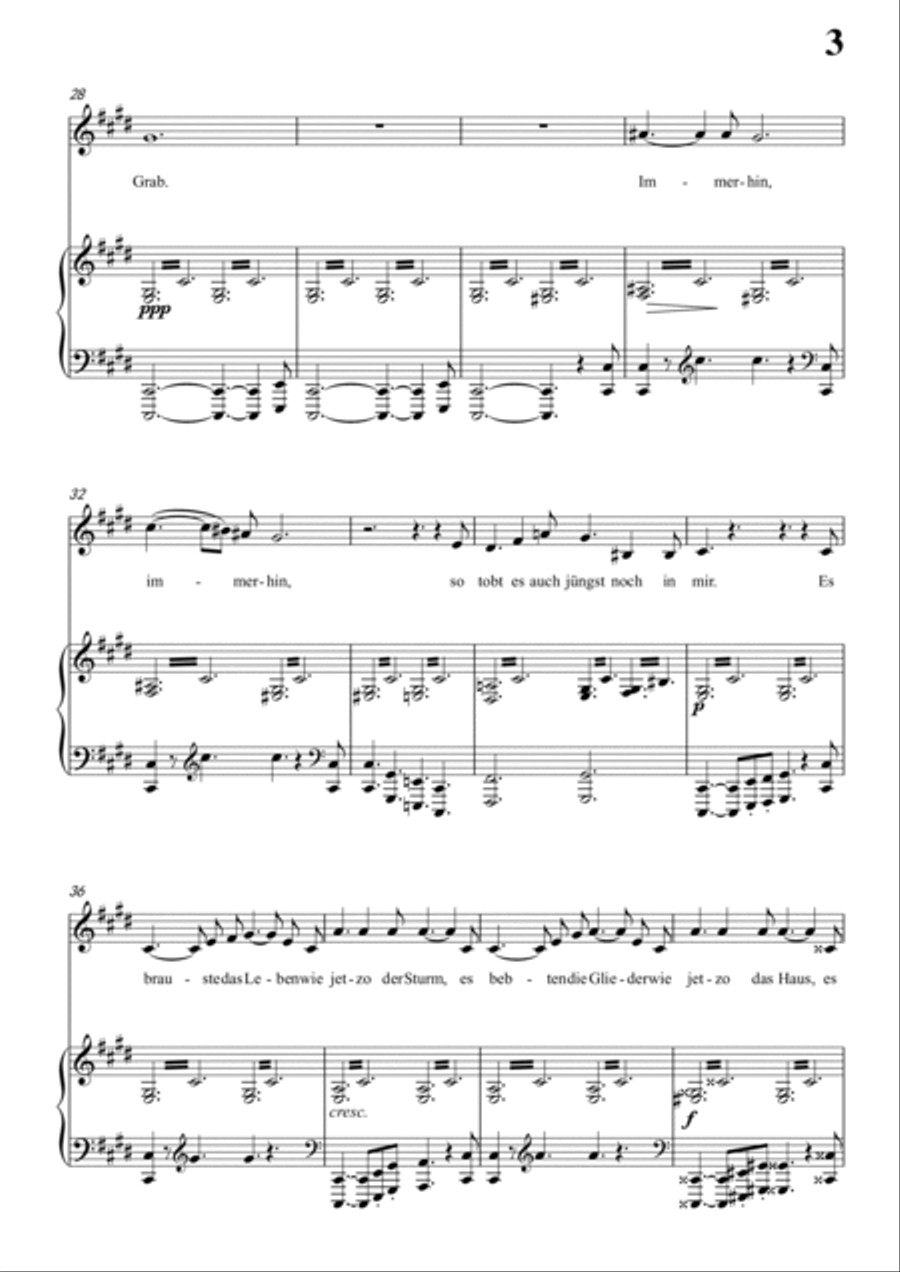 Schubert-Die junge nonne in #C minor,for Vocal and Piano Voice scores gallery preview page 4