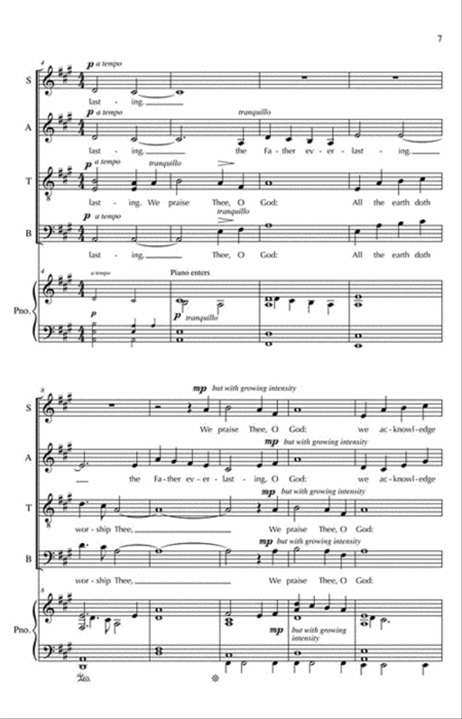 Te Deum 4-Part scores gallery preview page 3