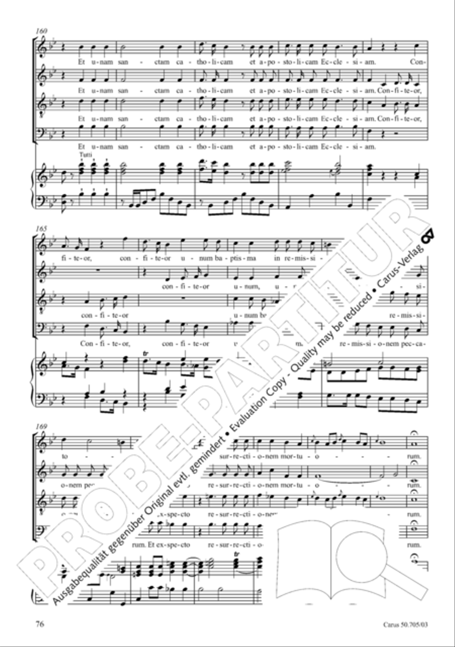 Missa in g. Hasse-Werkausgabe IV/3 4-Part scores gallery preview page 85