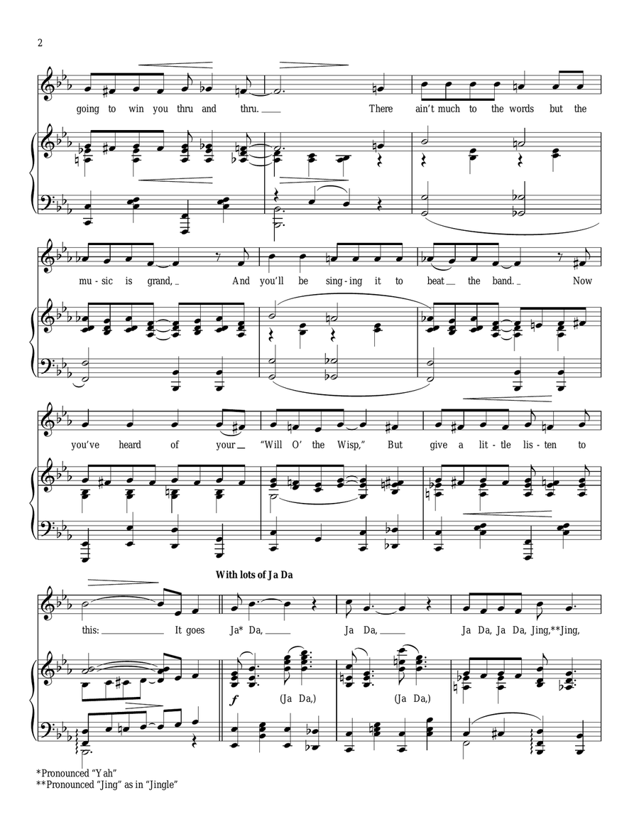 Ja-Da Ja-Da Piano, Vocal scores gallery preview page 2