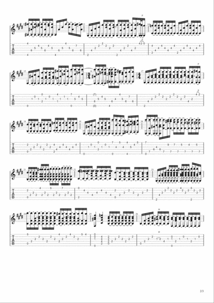 Rockstar Medley Guitar Tablature scores gallery preview page 2