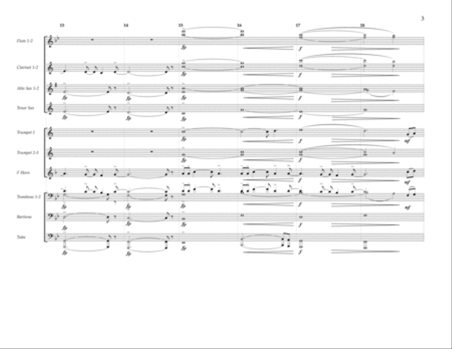 Pompeii - Wind Score Marching Band scores gallery preview page 3