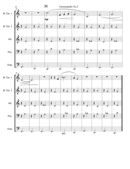 Gymnopedie No.2 - Brass Quintet image number null