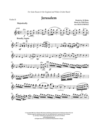 Jerusalem (in key of F) - Violin II