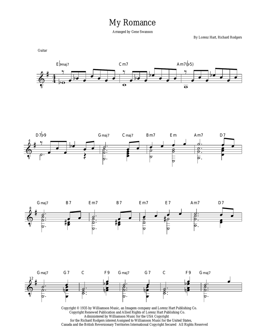 My Romance Small Ensemble scores gallery preview page 1