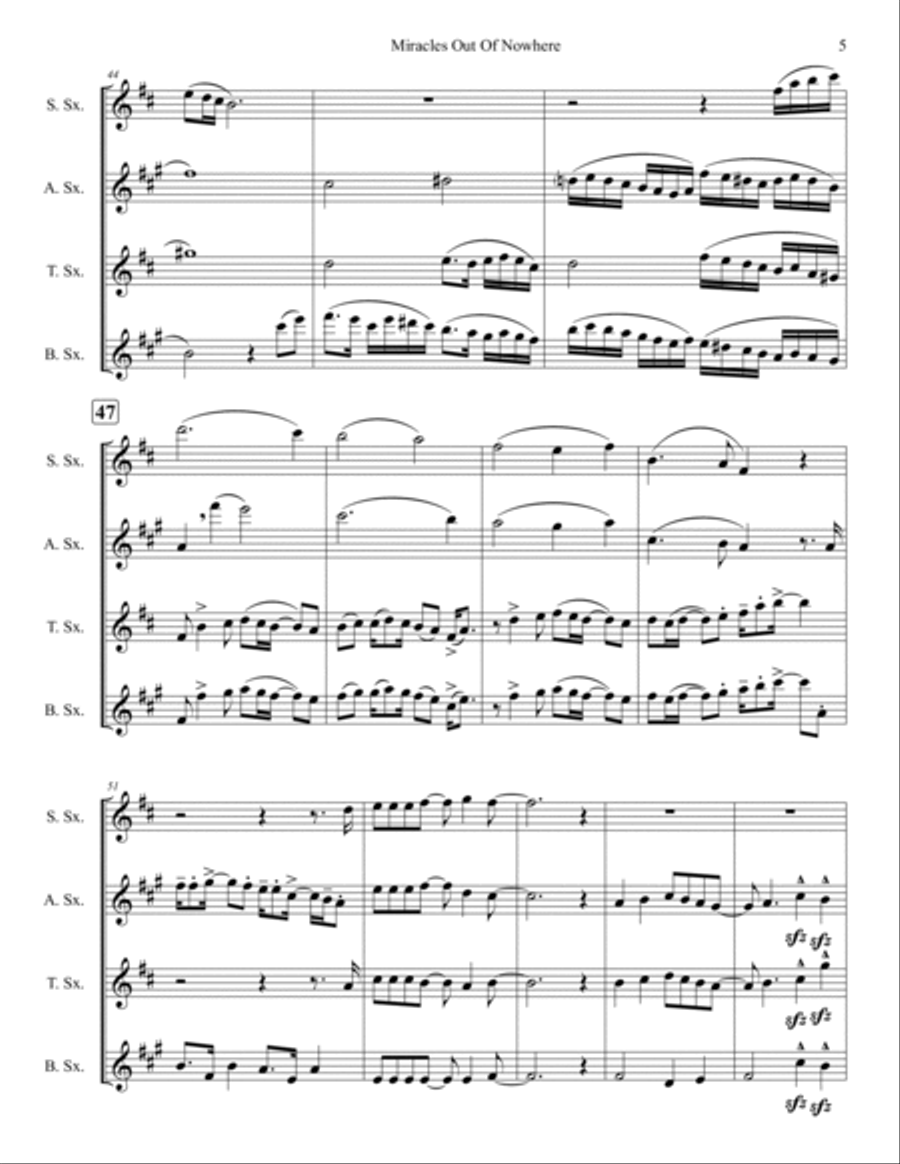Miracles Out Of Nowhere Miracles Out Of Nowhere Small Ensemble scores gallery preview page 5