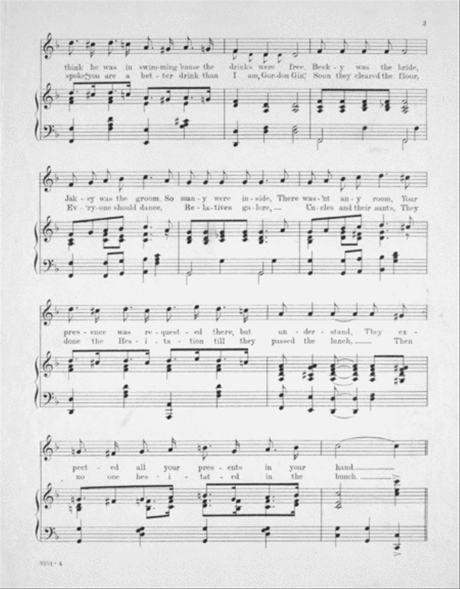 At the Yiddish Wedding Jubilee Voice scores gallery preview page 3