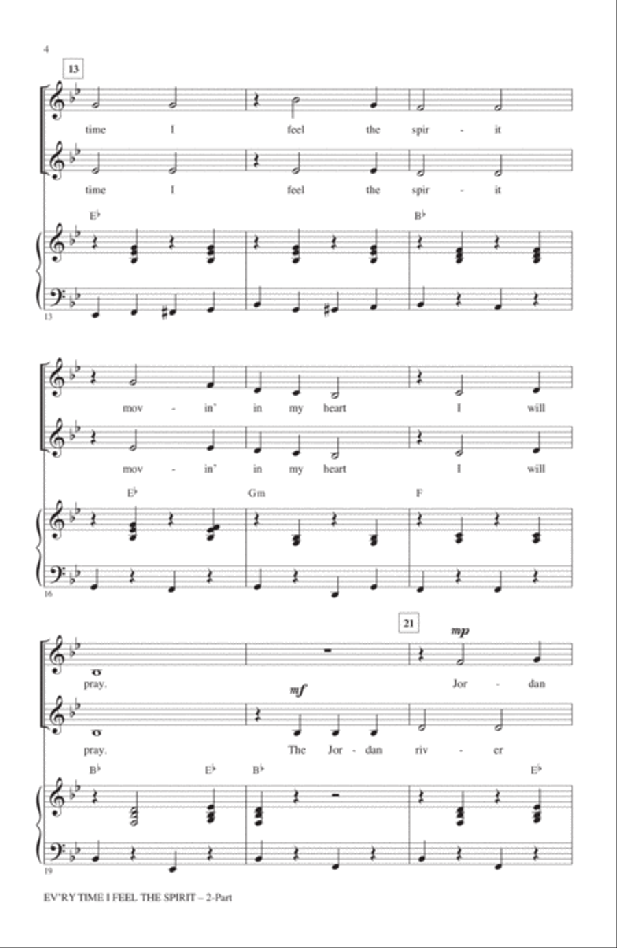 Every Time I Feel The Spirit 2-Part scores gallery preview page 2