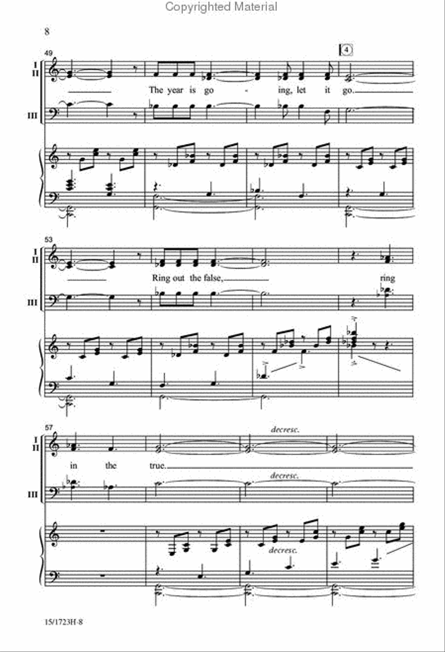 Ring Out, Wild Bells 3-Part scores gallery preview page 7