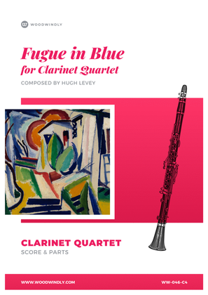 Book cover for Fugue in Blue for Clarinet Quartet