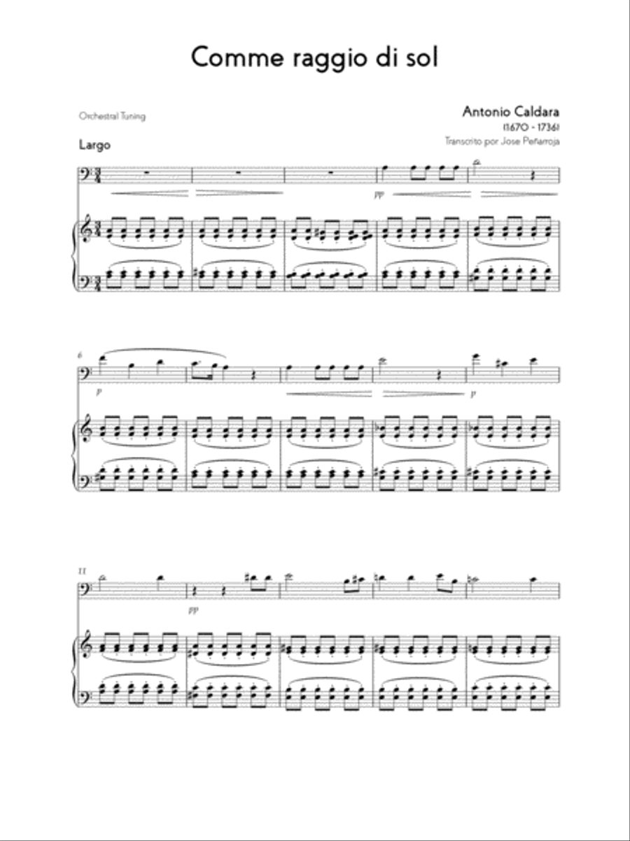 Comme raggio di sol Double Bass scores gallery preview page 3