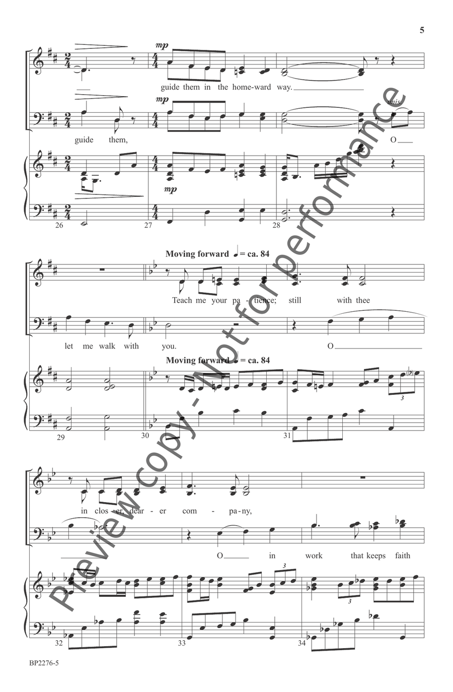 Let Me Walk With You 4-Part scores gallery preview page 6