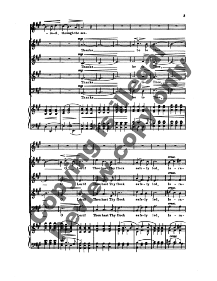 Thanks Be To Thee, O Lord! 4-Part scores gallery preview page 7