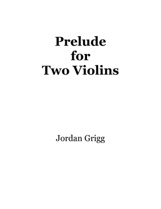 Book cover for Prelude for Two Violins