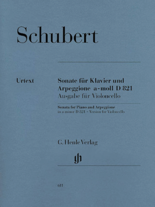Book cover for Sonata for Piano and Arpeggione a minor (Version for Violoncello) D 821 (op. post.)
