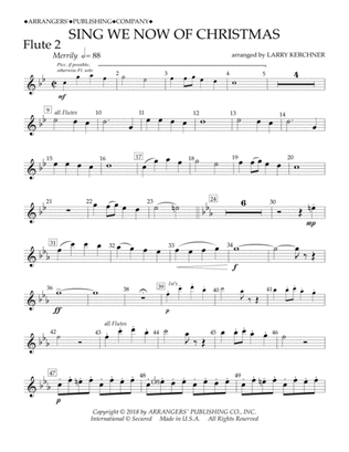 Sing We Now of Christmas (arr. Larry Kerchner) - Flute 2