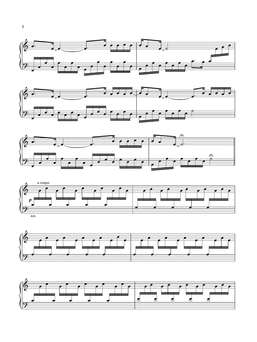 Una Mattina Piano Solo scores gallery preview page 2