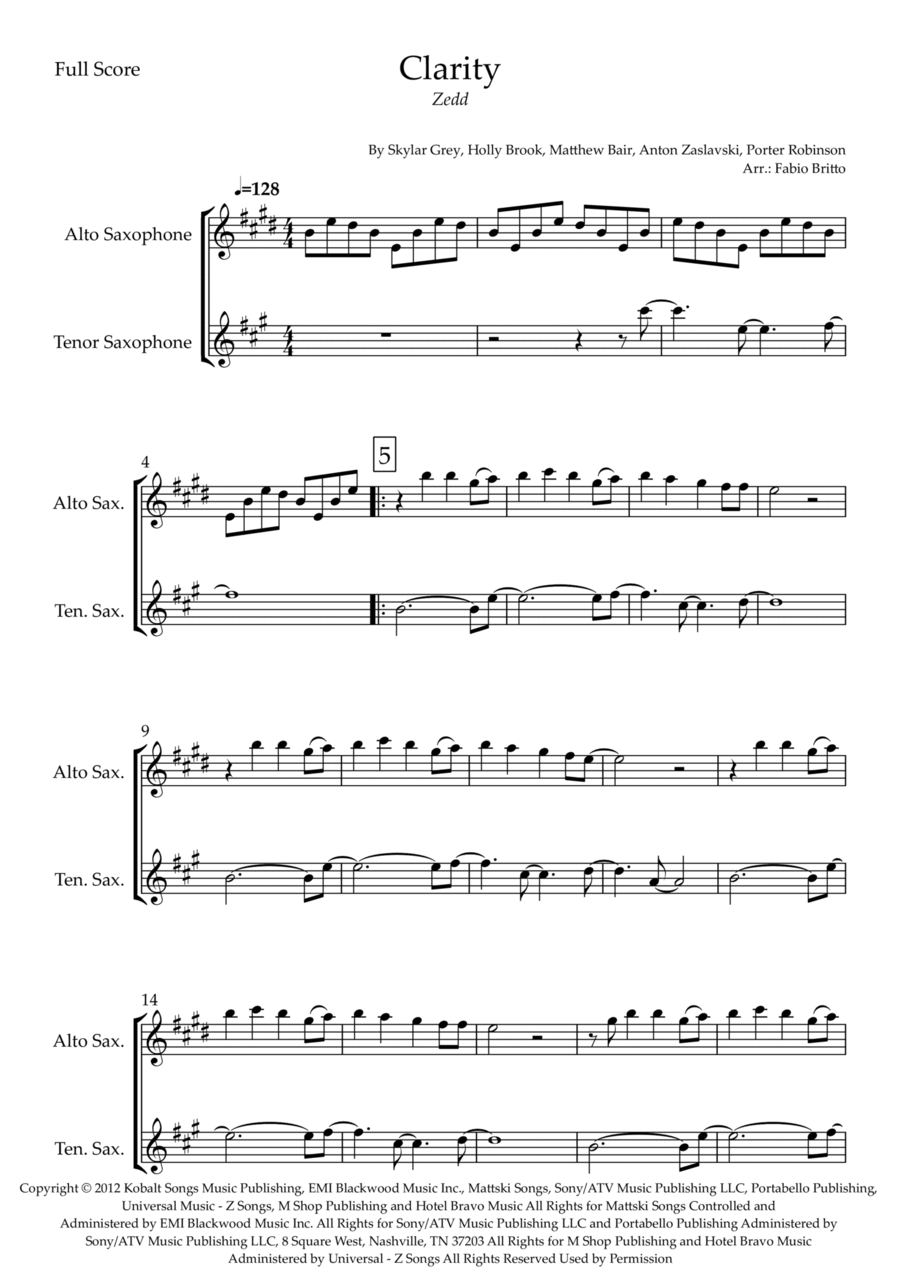 Clarity Woodwind Duet scores gallery preview page 1