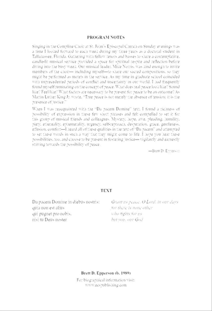 Da pacem Domine TTBB scores gallery preview page 2