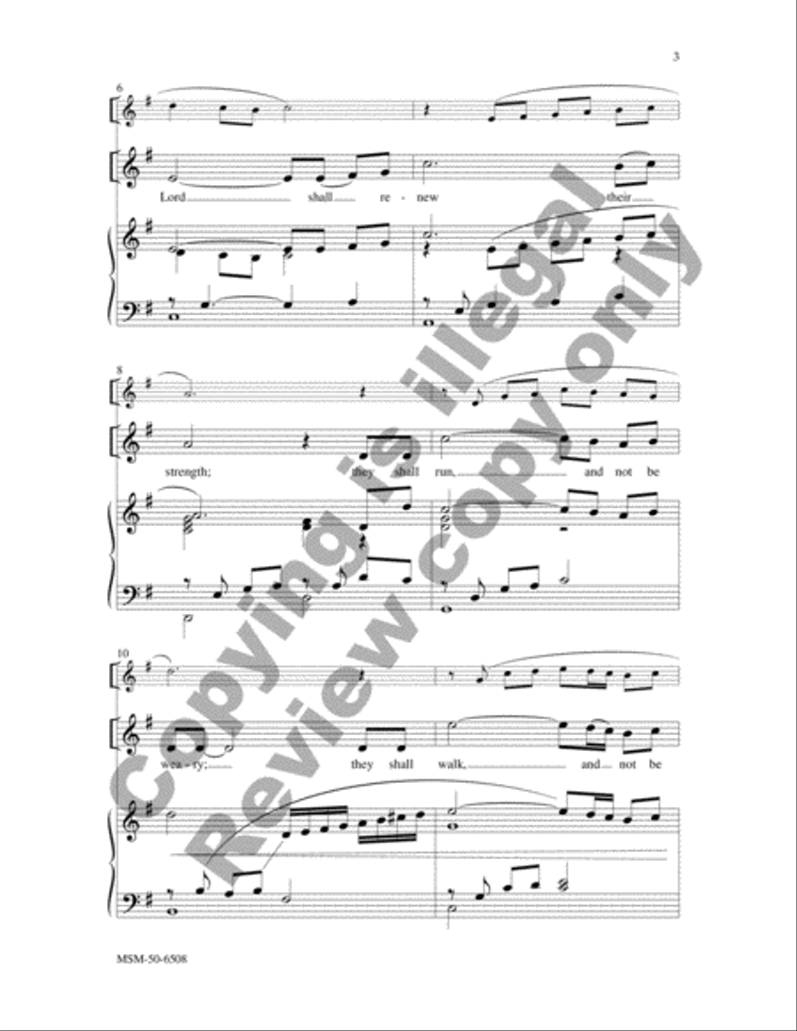 They That Wait upon the Lord 4-Part scores gallery preview page 3