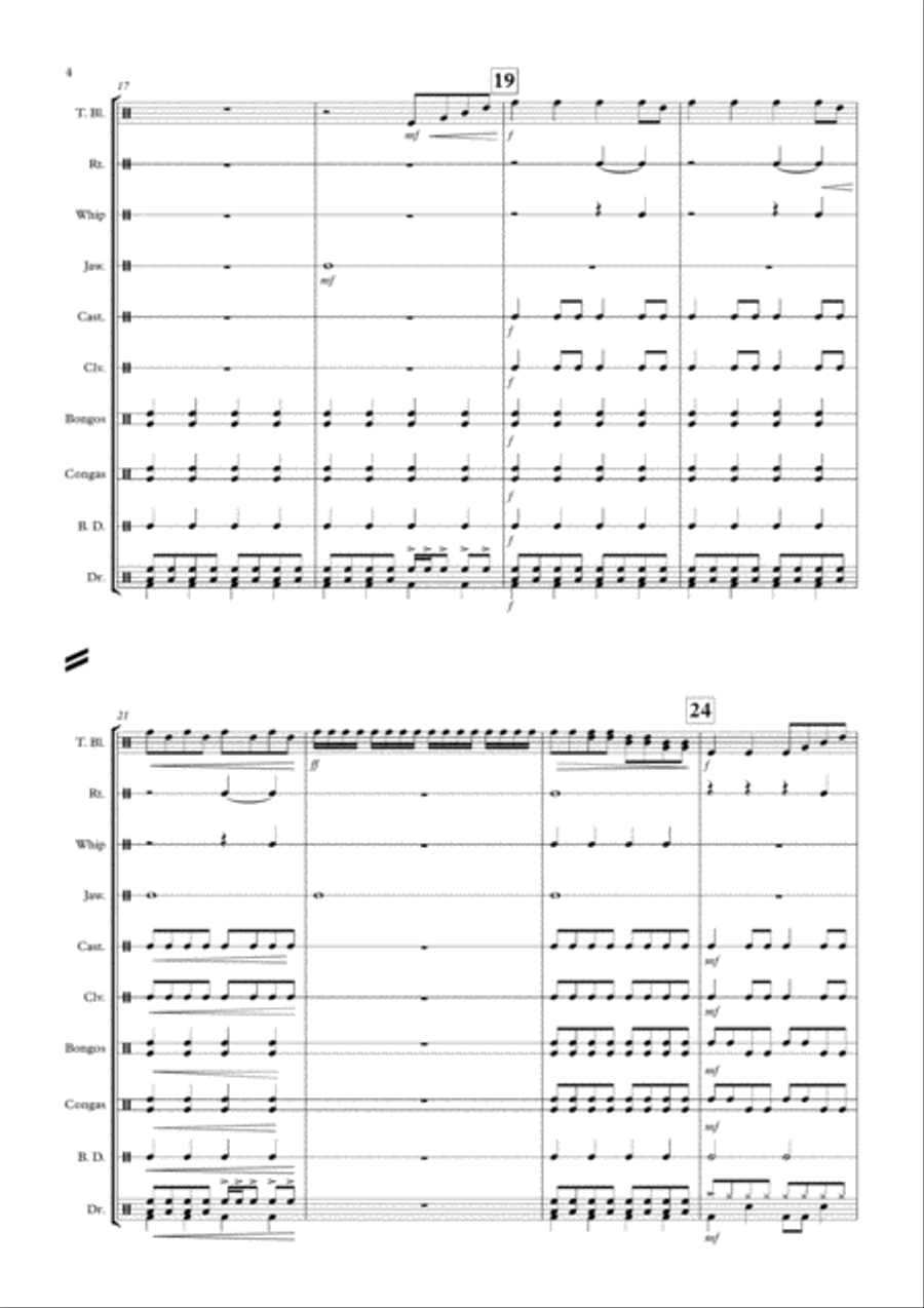 Rockosaurus Percussion Ensemble scores gallery preview page 4