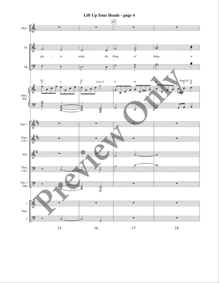 Lift Up Your Heads Lift Up Your Heads 4-Part scores gallery preview page 12