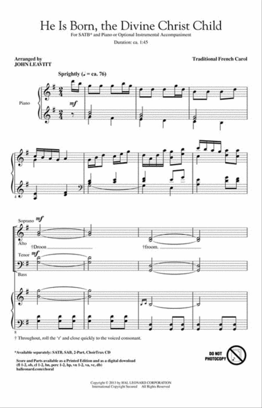 He Is Born, the Divine Christ Child Choir scores gallery preview page 2