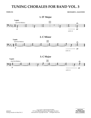 Tuning Chorales for Band Vol. 3 - Timpani