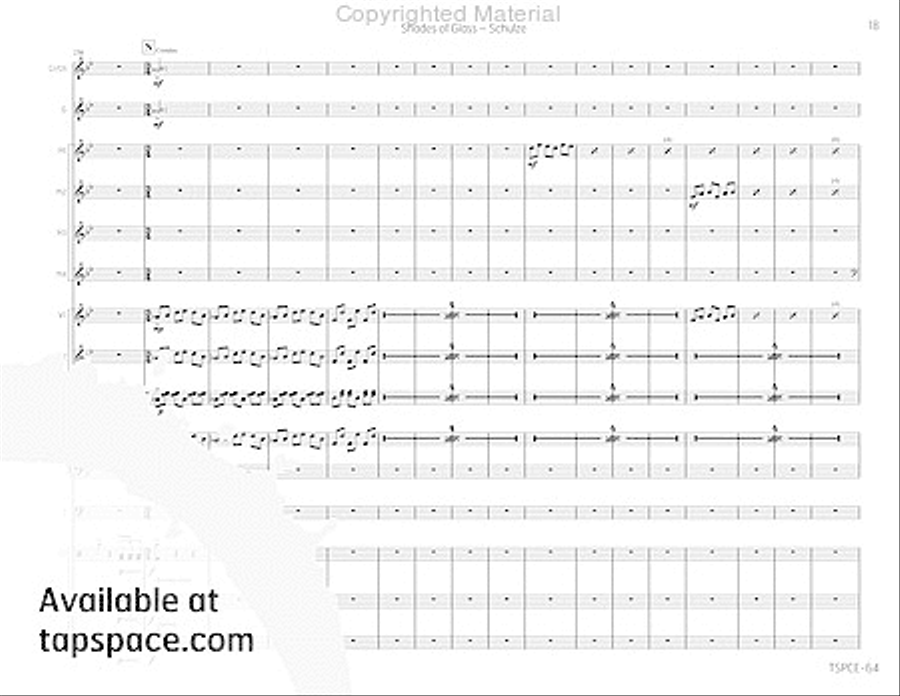 Shades of Glass Percussion Ensemble scores gallery preview page 22